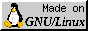 Button: Powered by GNU/Linux