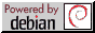 Button: Powered by Debian