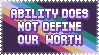 Stamp: Ability does not define our worth