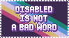 Stamp: Disability is not a bad word